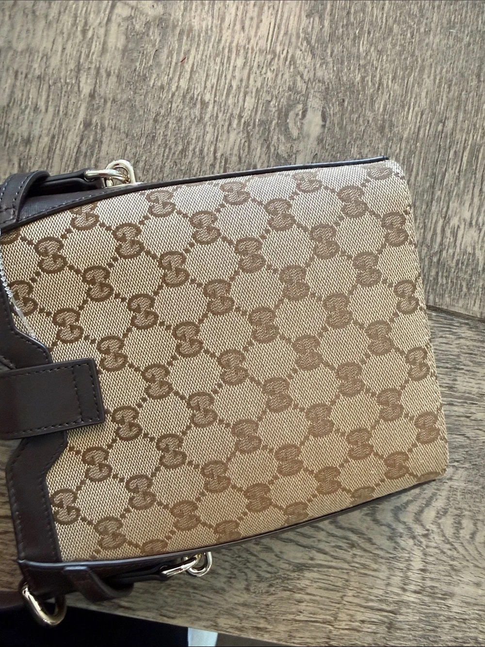 NWT GUCCI Horsebit 1955 bucket cloth handbag